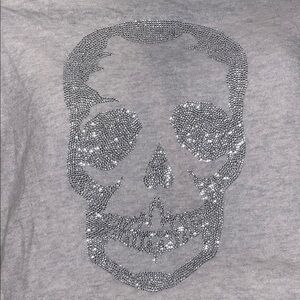 Zadig & Voltaire rhinestone skull Cashmere zip up hoodie
